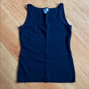 Loft cashmere shell tank in black size XSP
